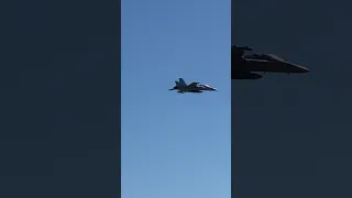 F18 fighter jet Slow Flyby