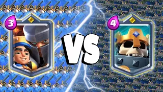 LITTLE PRINCE Vs SKELETON KING - Clash Royale Battle