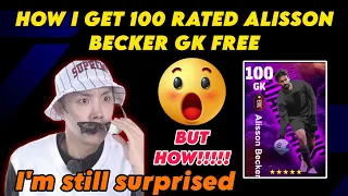 How I get 100 rated GK Alisson Becker FREE 😳😱, I'm still surprised! But how!!!! #secretgems