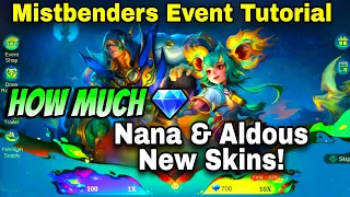 NANA & ALDOUS NEW SKINS COST!💎 MISTBENDERS EVENT TUTORIAL✏️