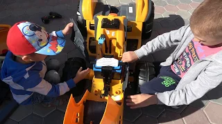 Unboxing and Assembling a New Tractor Battery Powered | Baby Boy Ride On 12V toy