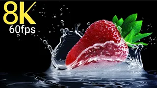 Fruit 8K - 8K Dropping Fruits Slow Motion Forward Backward 60 fps