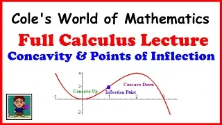 Full Lecture on Concavity & Points of Inflection in Calculus 1