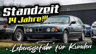 Kunde in LEBENSGEFAHR | Mieser Verkäufertrick: 1 Auto, 3 Kunden | BMW E34 | 14 Jahre Standzeit