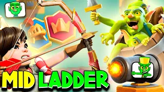 DESTROYING LEVEL 14 NOOBS IN MID LADDER - Clash Royale