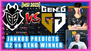 Jankos Predicts G2 vs GENG Winner [MSI 2023] 🤔