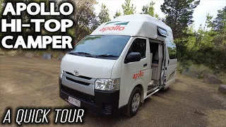 Checking out the Apollo HiTop Toyota HiAce CAMPER VAN