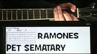 Pet Sematary Guitar Tab & Guitar Chords with Guitar Lesson by The Ramones