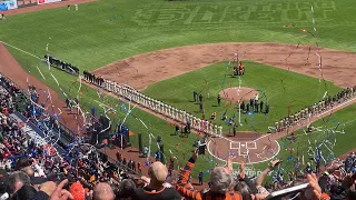 Opening Day Ceremony Oracle Park San Francisco Giants vs San Diego Padres April 5th, 2024