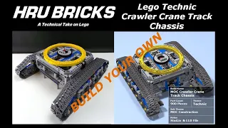 Lego Technic Crawler Crane Track Chassis. Build a Crawler Crane Pt.4