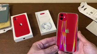 Apple IPhone 11 product red распаковка