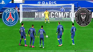 Ronaldo,Messi,Neymar,Mbappe,Haaland | PSG VS Inter Miami Penalty Shootout | FIFA 24 PS5 4k