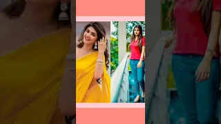 tollywood actress in saree vs jeans...#love #cute #@hebby_officials_ .....