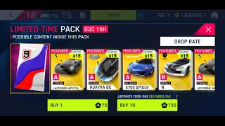 Asphalt 9| Opening Heatwave Season 1 Packs | Drop rate check |