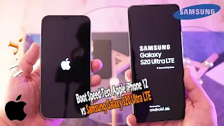 Boot Speed Test Apple iPhone 12 vs Samsung Galaxy S20 Ultra LTE Amazing Result!!