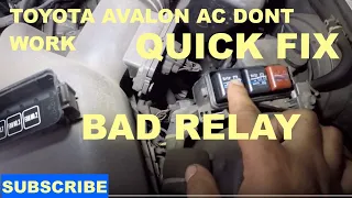 Toyota Avalon 1999 AC dont work Bad AC RELAY