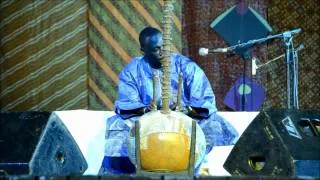 Madou Sidiki Diabate and his kora at the  Amarrass Desert Music Festival