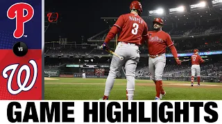 Phillies vs. Nationals Game Highlights (10/1/22) | MLB Highlights