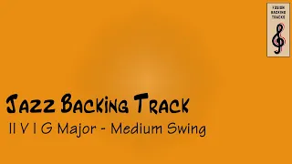 Jazz Backing Track for PIANO | II V I | G major (No Piano)