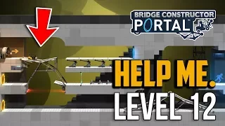 Bridge Constructor Portal : Level 12 Puzzle Solution