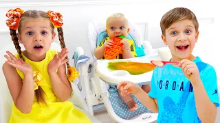 Diana, Roma y el bebé Oliver | Сolección de videos con su hermanito