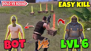 Turned Level 6 Squad Into Crates As Bot 🤪 - No Armor ❌ Solo vs Squad | Pubg Metro Royale Chapter 14