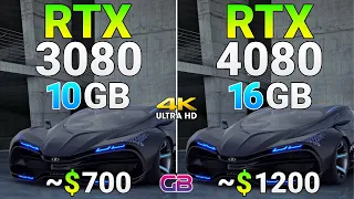 RTX 3080 vs RTX 4080 - Test in 9 Games | 4K