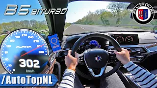 ALPINA B5 G31 608HP | 300km/h+ on AUTOBAHN [NO SPEED LIMIT] by AutoTopNL