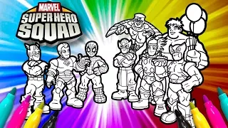 SUPER HERO SQUAD Coloring Page | Avengers Coloring Set