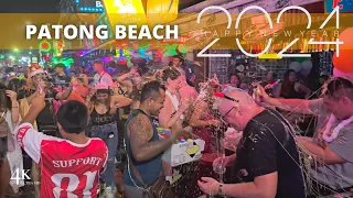 【4K☀️】Phuket Patong Beach 2024 Eve - New Year Party 🎉