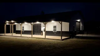 40x60 Pole Barn part 6: Cost and lighting tour