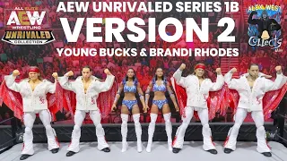 Jazwares AEW Unrivaled Series 1B Version 2 Variants Young Bucks and Brandi Rhodes Figure Review!