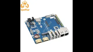 Spotpear Raspberry Pi Compute Module 4 CM4 WIFI6 Dual Ethernet Base io Board On-board M.2 E KEY port