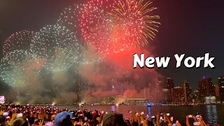 Macy's 4th Of July Fireworks 2023 From Gantry Plaza State Park New York City 4k Video