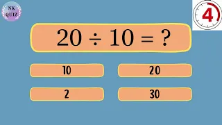 Division Quiz | Division Maths Test (40 questions) | Maths Division Quiz for Kids |  Division |