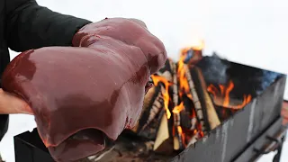 ДЖИГАР КАБОБ. ШАШЛЫК ИЗ ГОВЯЖЬЕЙ ПЕЧЕНИ НА МАНГАЛЕ