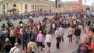 Парад байкеров на Невском в честь Дня Города