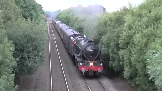 Class 7P 46115 Scots Guardsman Storms out of Helsby on 1Z96 2 Aug 2015