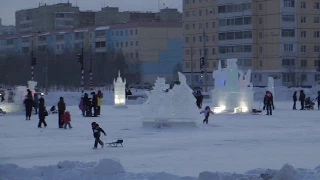 Усинск, ледовый городок 2011 / Opening of the ice town in Usinsk