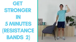 Standing Resistance Band Strength Exercises For Seniors (Fitter in 5 - 5-Mins) | More Life Health