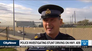 Police share concerning Highway 409 stunt driving video