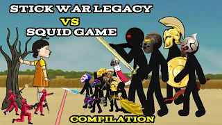 Stick War Legacy Vs Squid Game | Griffon,Final Boss,Giant,Golden Spearton,Miner - Compilation