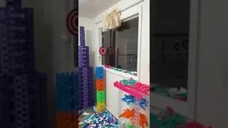 COLORFUL Rainbow Dominoes! | Satisfying Domino #shorts