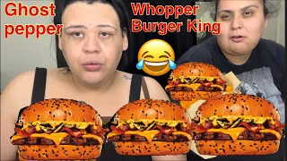 Ghost pepper whopper Burger King mukbang (vlog )
