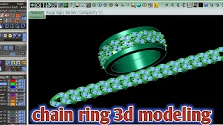 Jewelry Cuban Chain ring CAD Design Tutorial 3D Modeling with Rhino 3D