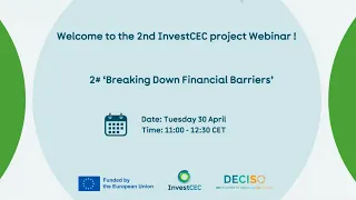 2nd InvestCEC Webinar: Breaking Down Financial Barriers in the Circular Economy