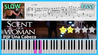 Scent Of A Woman 🌹 - Por Una Cabeza │ Easy Piano Tutorial ⭐⭐☆☆☆