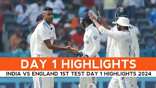 India vs England 3rd Test Day 1 Highlights 2024 | IND vs ENG Highlights 2024