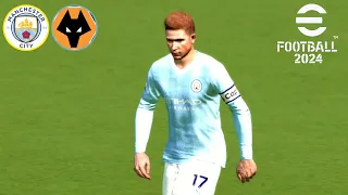 efootball 2024 Update Manchester City Vs Wolves | Gameplay