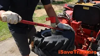 Installing Garden Tractor Tire with Pittsburgh Mini Tire Changer from Harbor Freight Tools